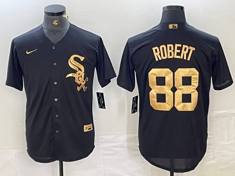 Chicago White Sox Black Gold MLB Jersey 02