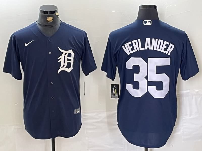 Detroit Tigers Dark Blue MLB Jersey 02