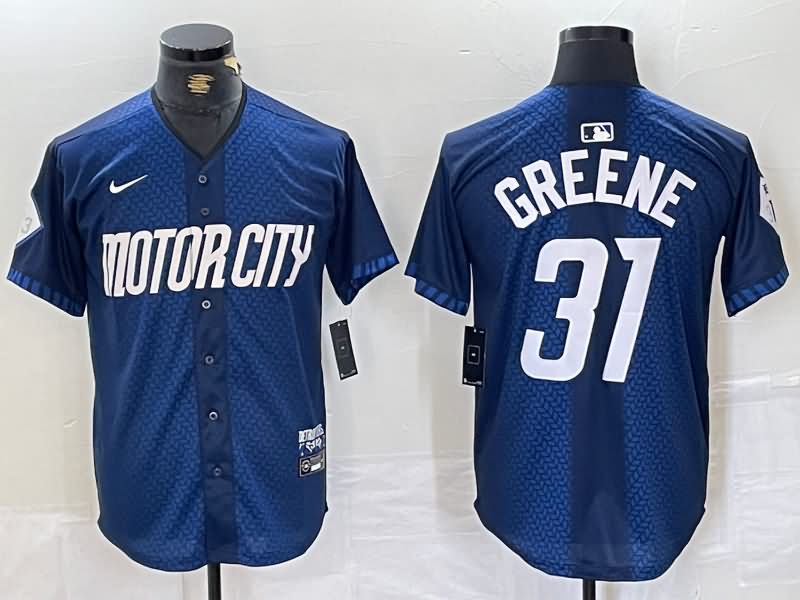 Detroit Tigers Dark Blue MLB Jersey 04