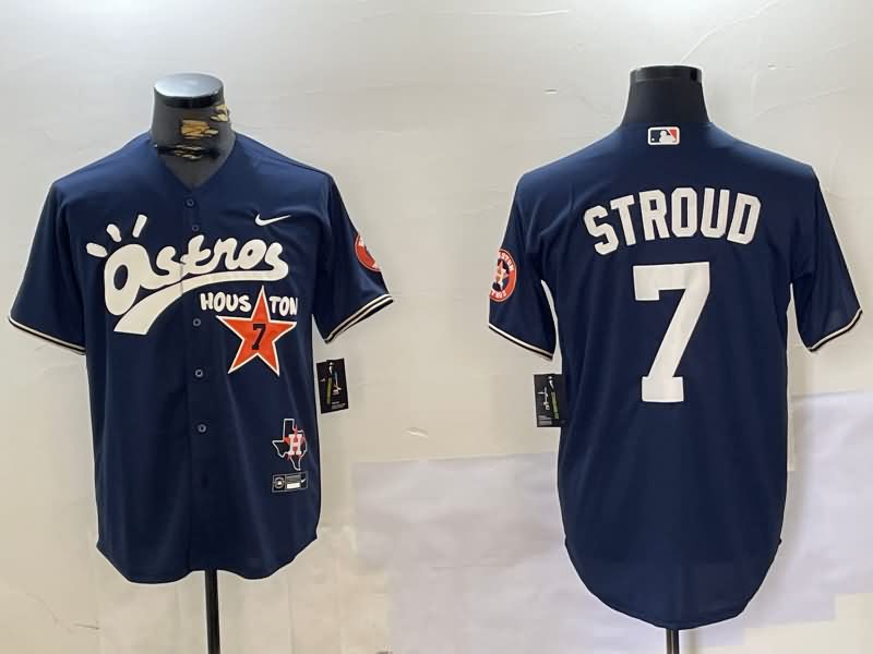 Houston Astros Dark Blue MLB Jersey 04