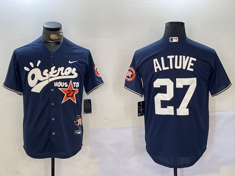 Houston Astros Dark Blue MLB Jersey 04