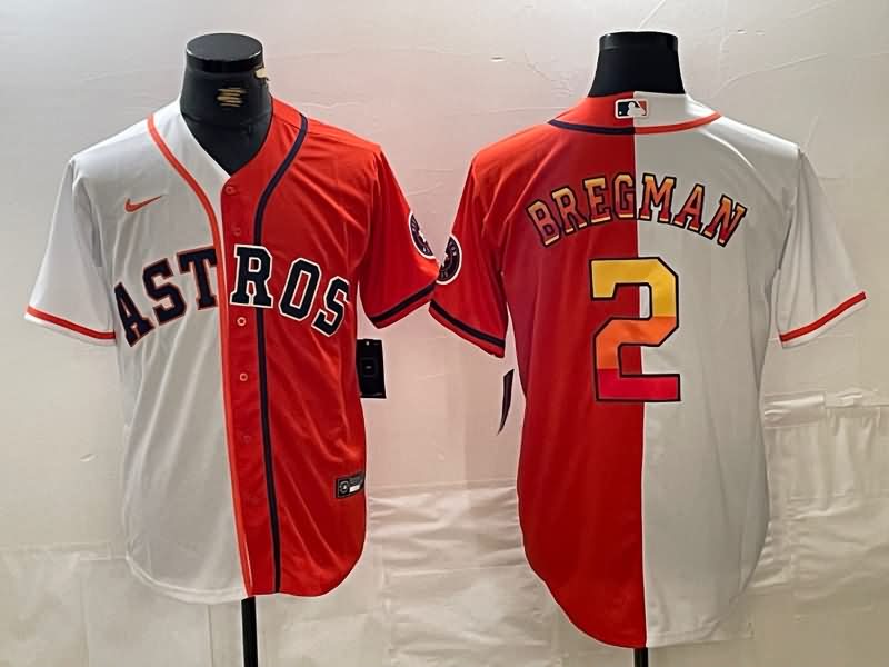 Houston Astros White Orange MLB Jersey