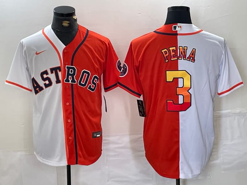 Houston Astros White Orange MLB Jersey