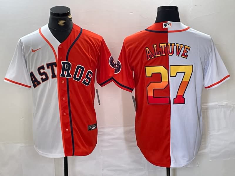 Houston Astros White Orange MLB Jersey