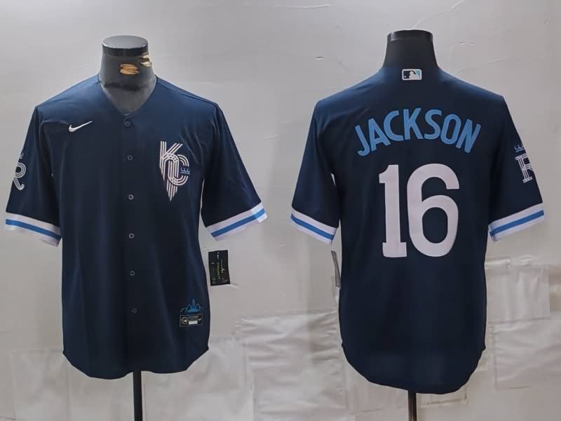 Kansas City Royals Dark Blue MLB Jersey