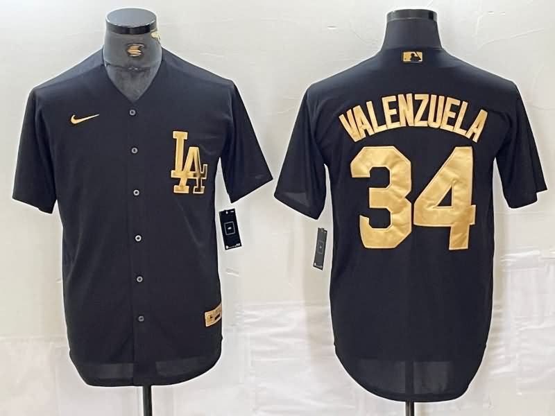 Los Angeles Dodgers Black Gold MLB Jersey 02