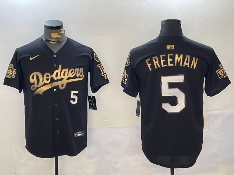 Los Angeles Dodgers Black Gold MLB Jersey 03