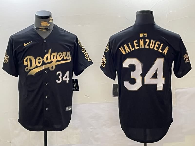 Los Angeles Dodgers Black Gold MLB Jersey 03