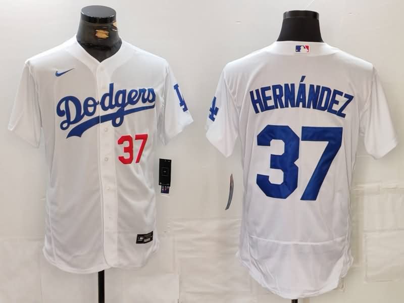 Los Angeles Dodgers White Elite MLB Jersey 02