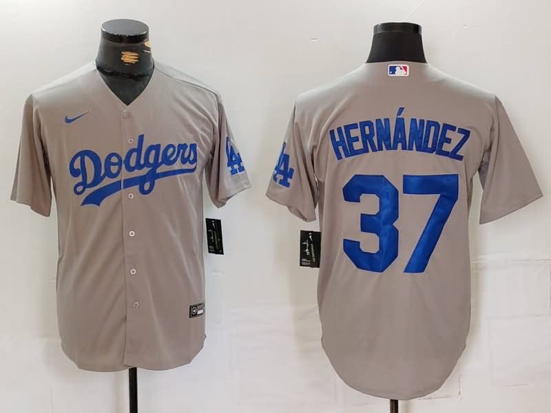 Los Angeles Dodgers Grey MLB Jersey 02