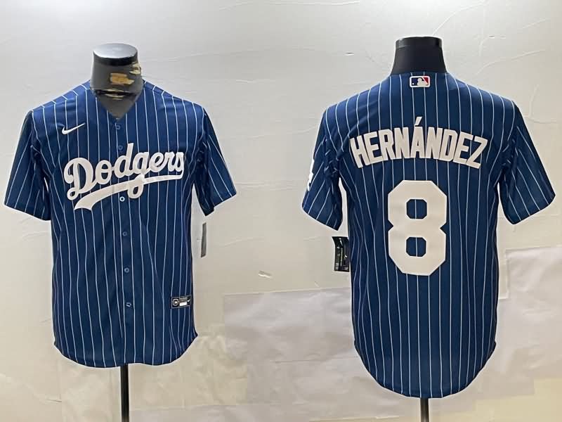 Los Angeles Dodgers Dark Blue Retro MLB Jersey