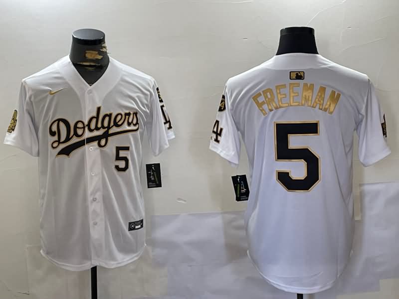 Los Angeles Dodgers White Gold MLB Jersey