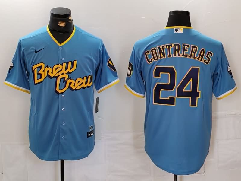 Milwaukee Brewers Blue MLB Jersey