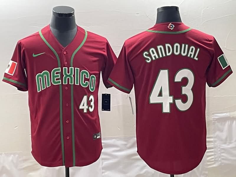 Mexico Red Baseball Jersey 03