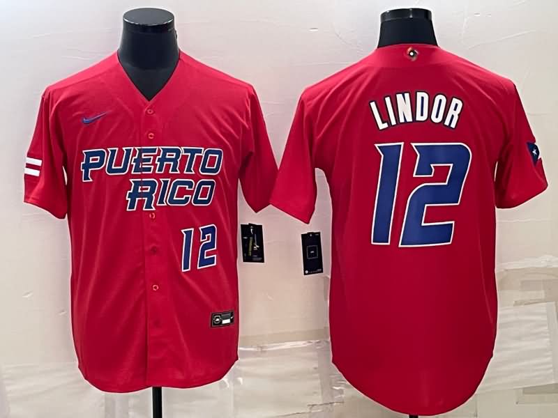 Puerto Rico Red Baseball Jersey