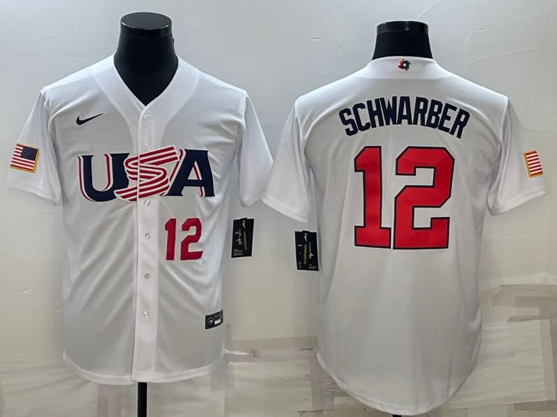 USA White Baseball Jersey