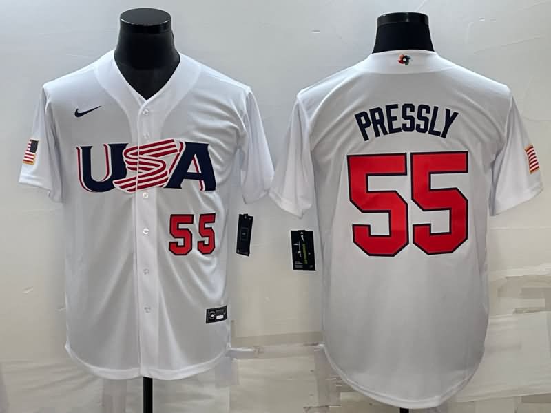 USA White Baseball Jersey