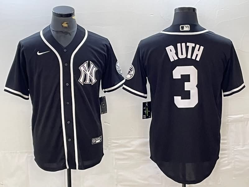 New York Yankees Black MLB Jersey 03