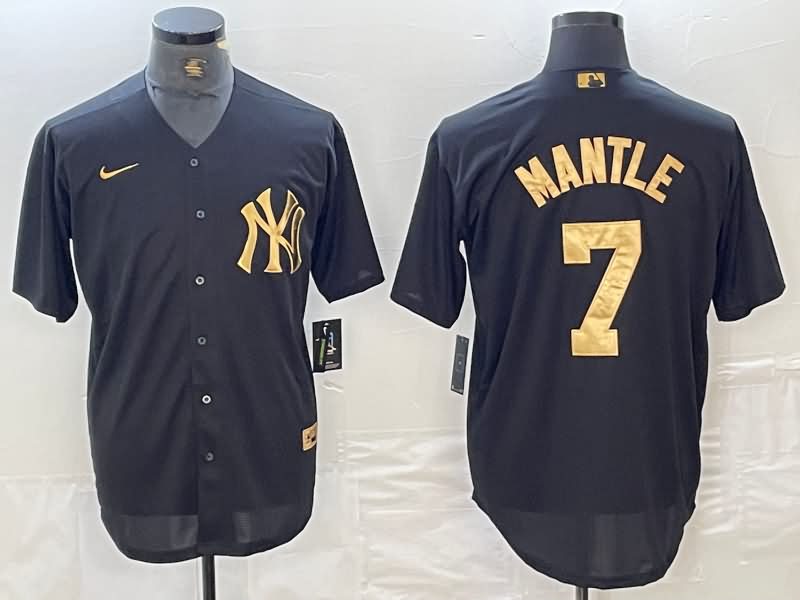 New York Yankees Black Gold MLB Jersey