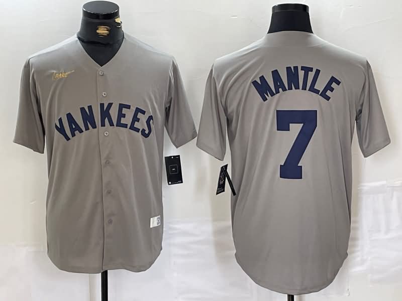 New York Yankees Grey Cooperstown Collection MLB Jersey