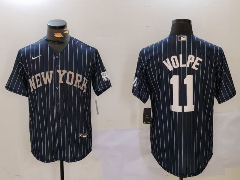 New York Yankees Dark Blue MLB Jersey 06