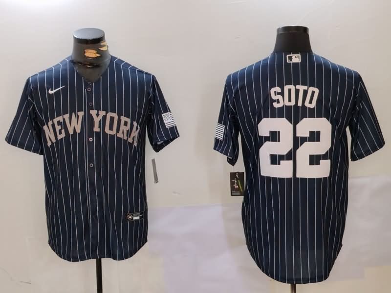 New York Yankees Dark Blue MLB Jersey 06