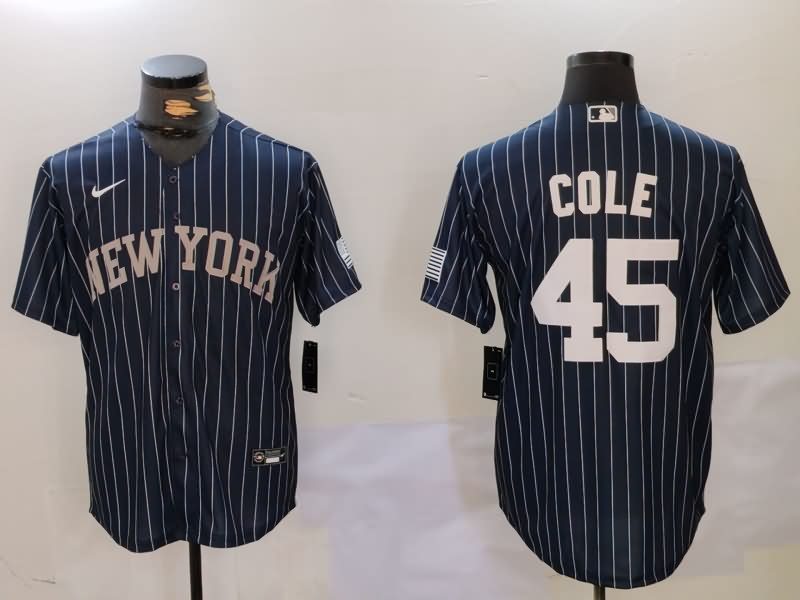 New York Yankees Dark Blue MLB Jersey 06