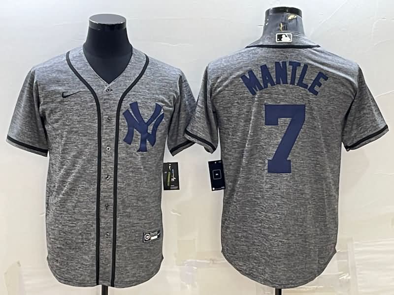 New York Yankees Grey MLB Jersey 04