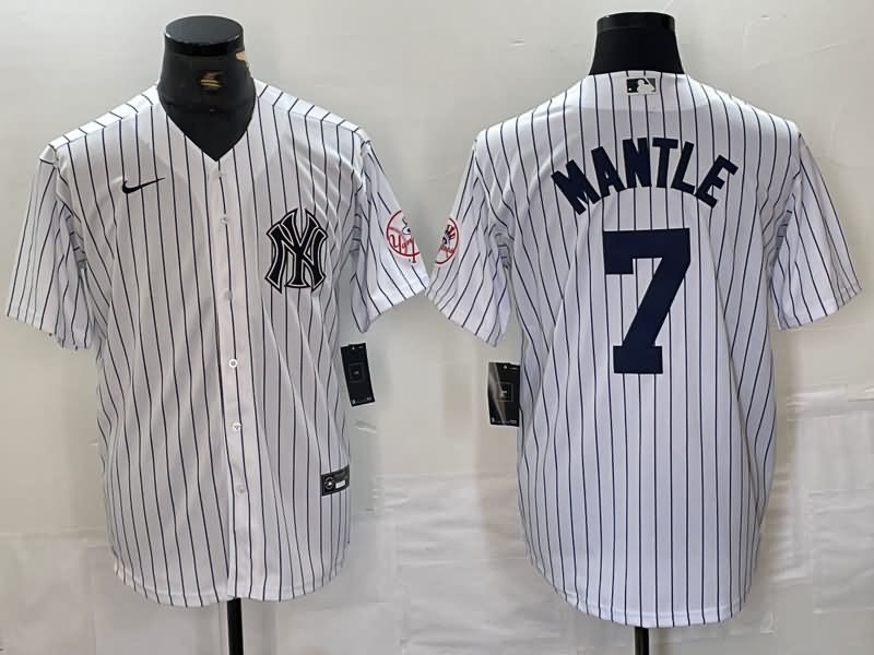 New York Yankees White MLB Jersey 04