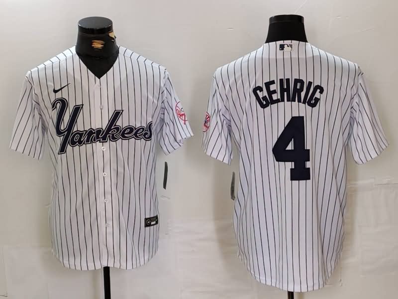 New York Yankees White MLB Jersey 07