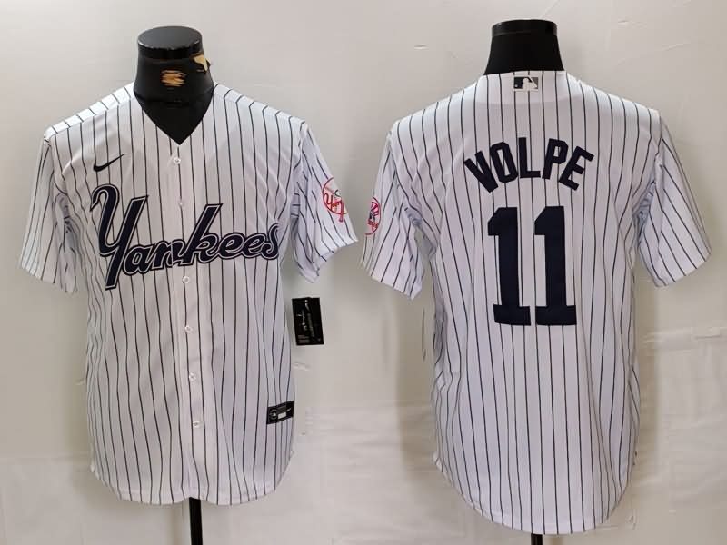 New York Yankees White MLB Jersey 07