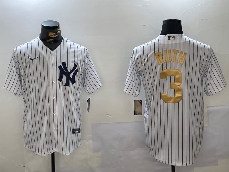 New York Yankees White MLB Jersey 08