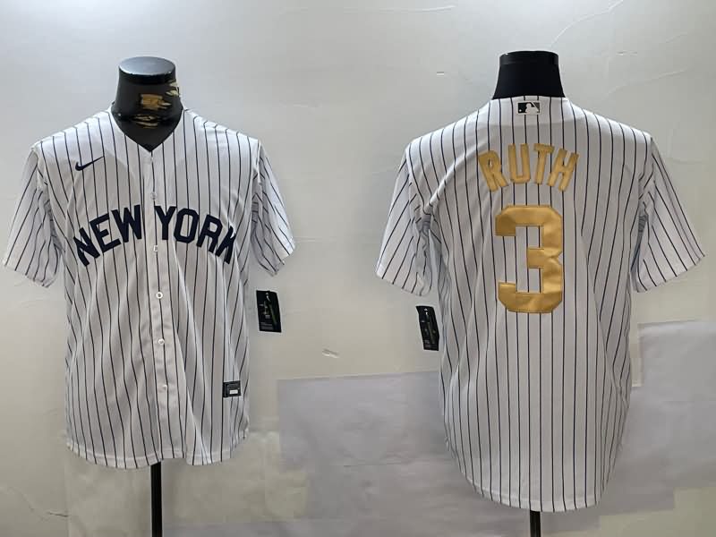 New York Yankees White MLB Jersey 09