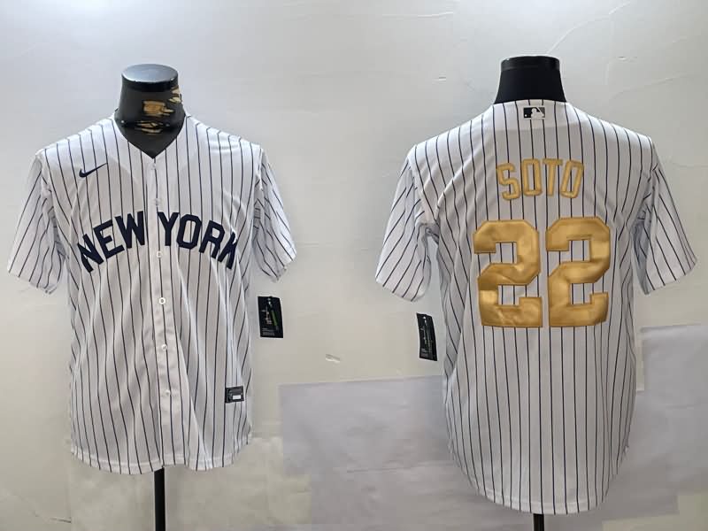 New York Yankees White MLB Jersey 09