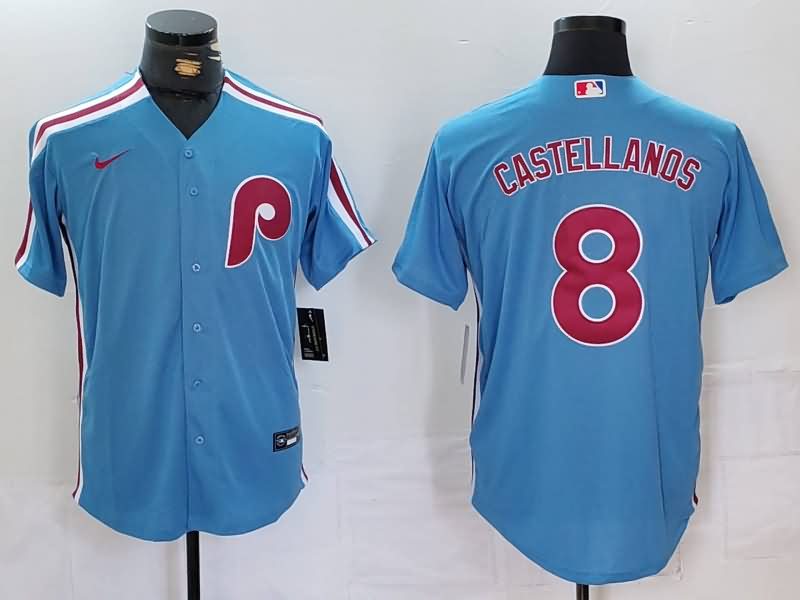 Philadelphia Phillies Light Blue Retro MLB Jersey