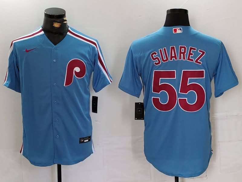 Philadelphia Phillies Light Blue Retro MLB Jersey