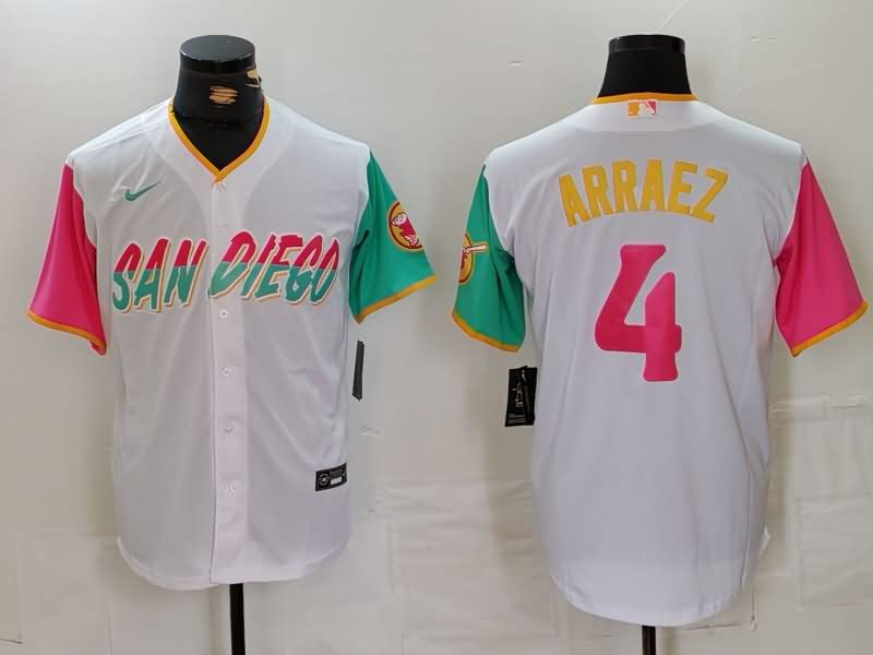 San Diego Padres White MLB Jersey 02