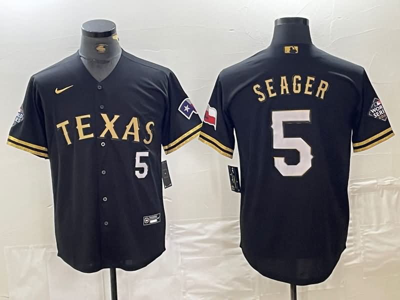 Texas Rangers Black Gold MLB Jersey