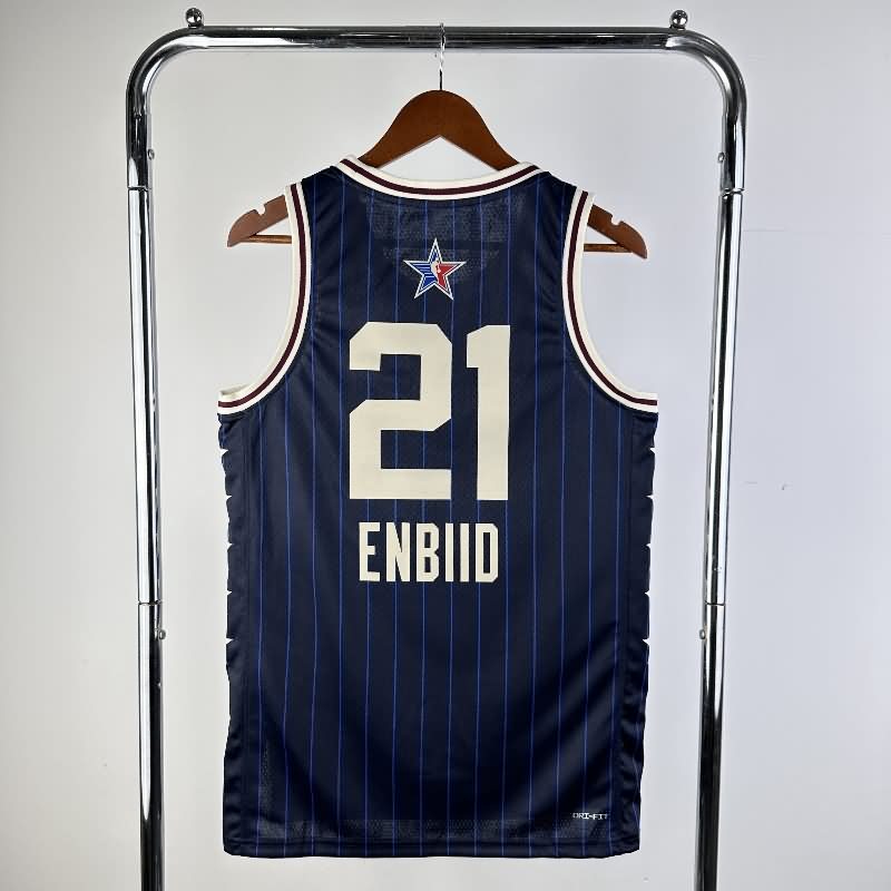 ALL-STAR 2024 Dark Blue Basketball Jersey (Hot Press)