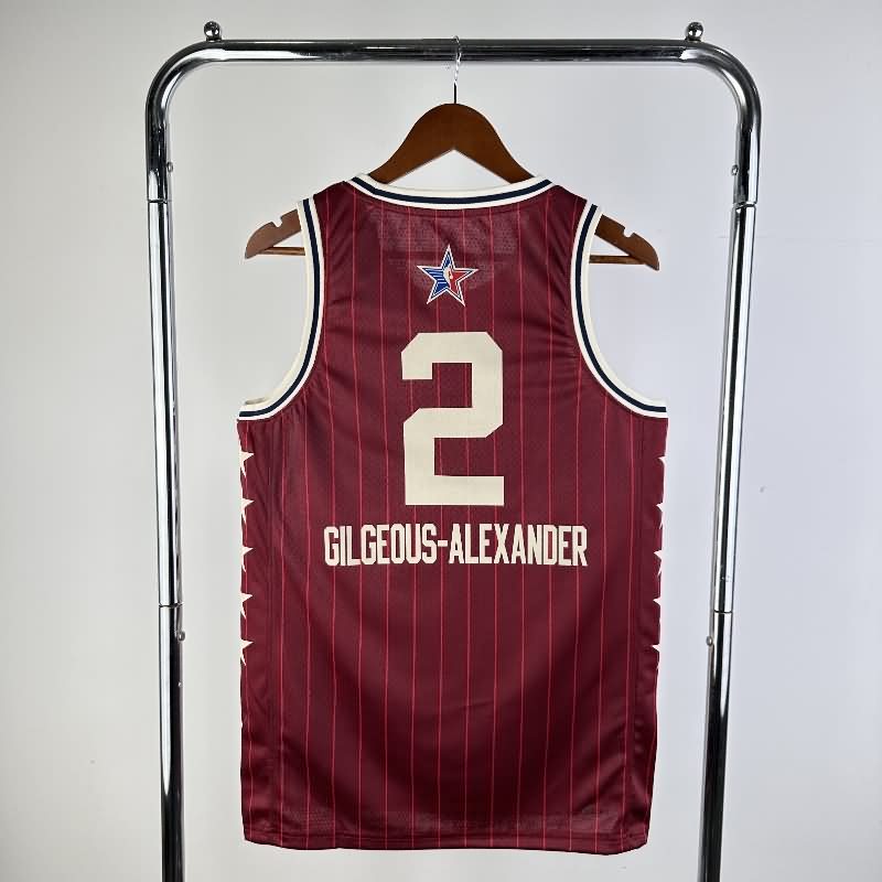 ALL-STAR 2024 Red Basketball Jersey (Hot Press)