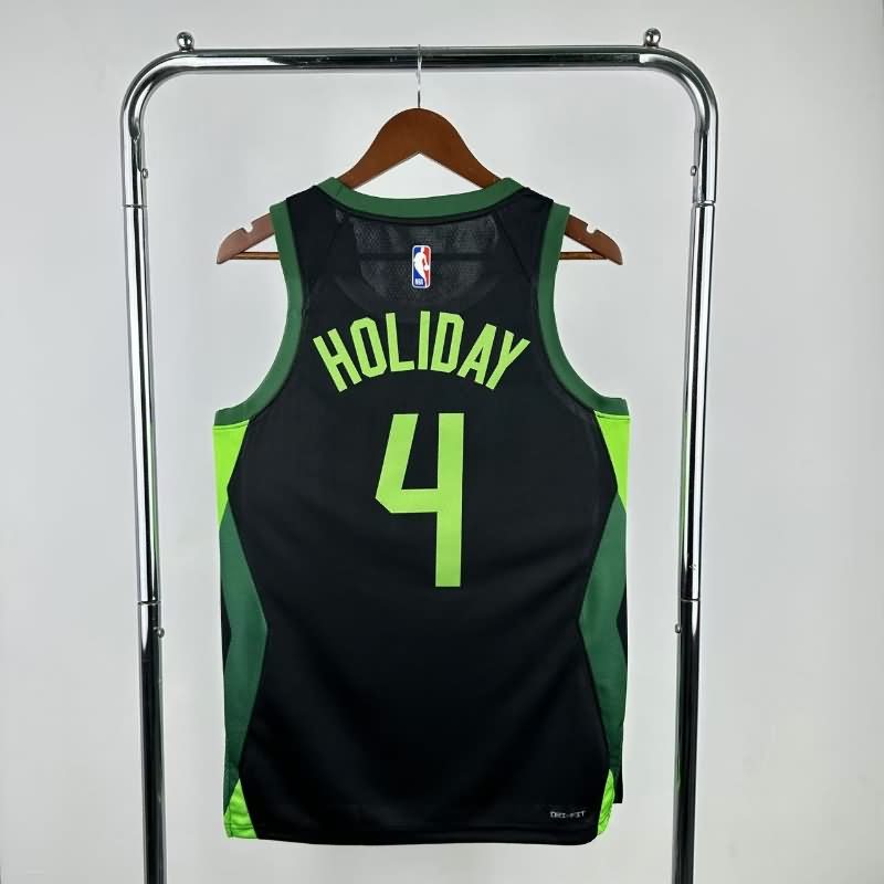 Boston Celtics 24/25 Black City Basketball Jersey (Hot Press)