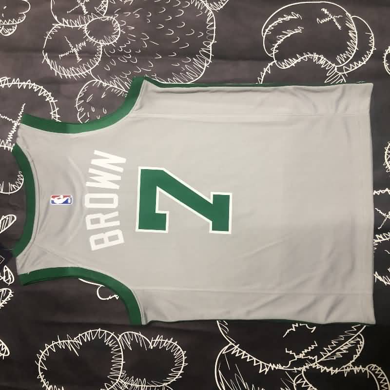 Boston Celtics Grey Basketball Jersey (Hot Press)