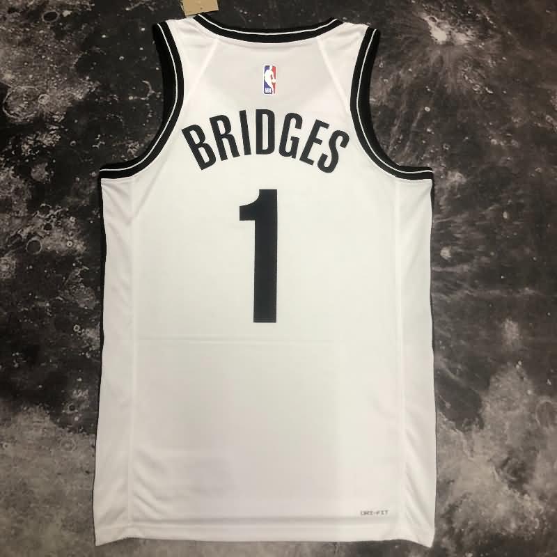 Brooklyn Nets 22/23 White Basketball Jersey (Hot Press)