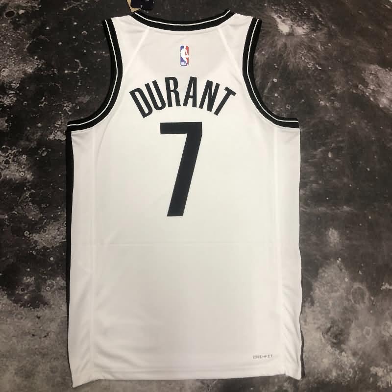 Brooklyn Nets 22/23 White Basketball Jersey (Hot Press)