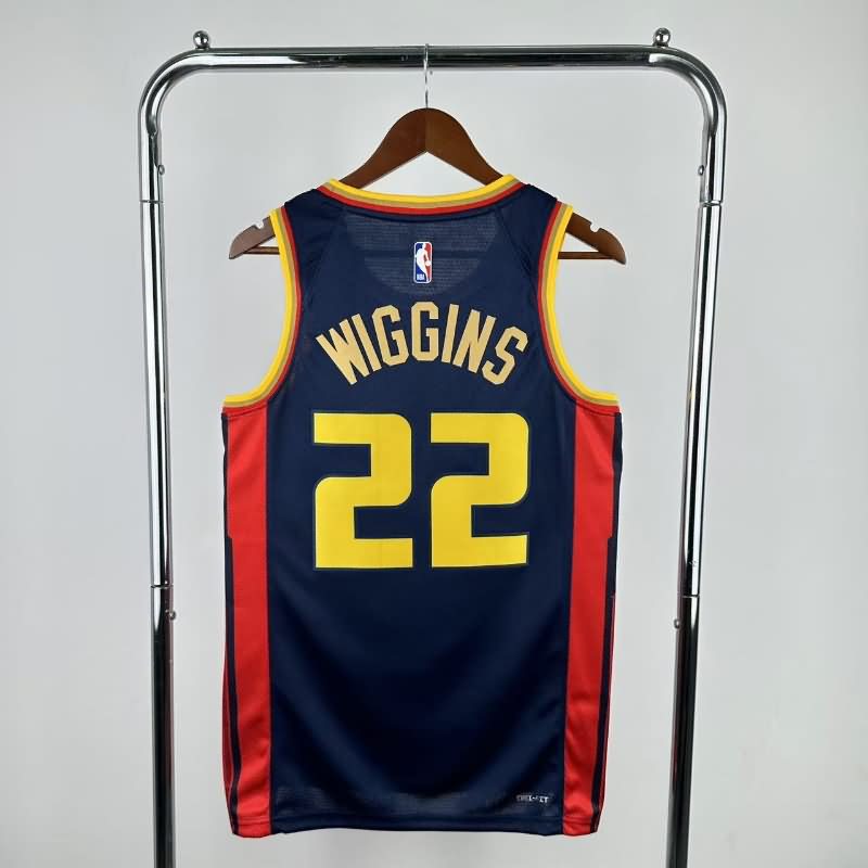 Golden State Warriors 24/25 Dark Blue City Basketball Jersey (Hot Press)