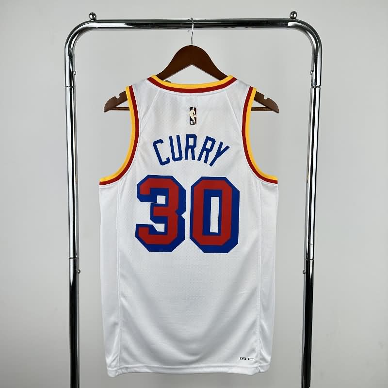 Golden State Warriors 24/25 White Classics Basketball Jersey (Hot Press)