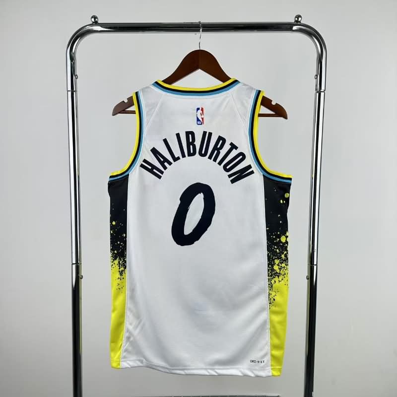 Indiana Pacers 24/25 White City Basketball Jersey (Hot Press)