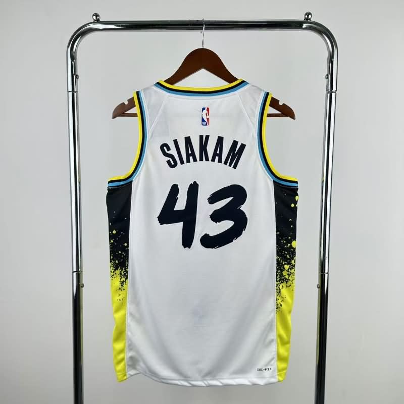 Indiana Pacers 24/25 White City Basketball Jersey (Hot Press)