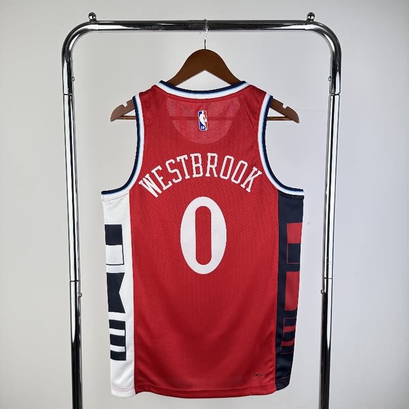 Los Angeles Clippers 24/25 Red AJ Basketball Jersey (Hot Press)