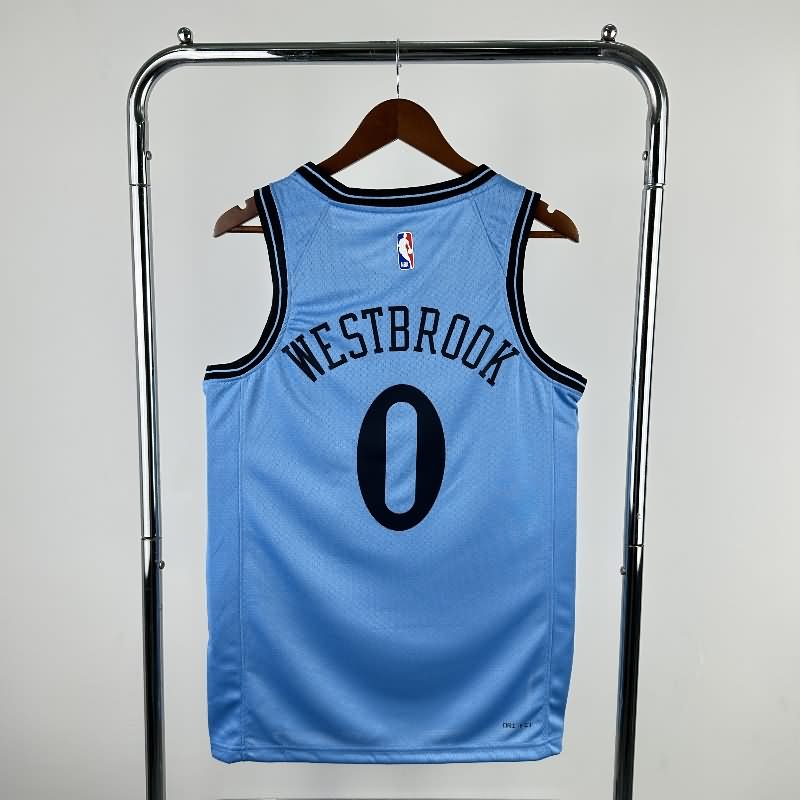 Los Angeles Clippers 24/25 Blue City Basketball Jersey (Hot Press)